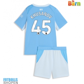 Billiga Manchester City Abdukodir Khusanov #45 Hemmatröja Barn 2026-27 Kortärmad (+ Korta byxor)